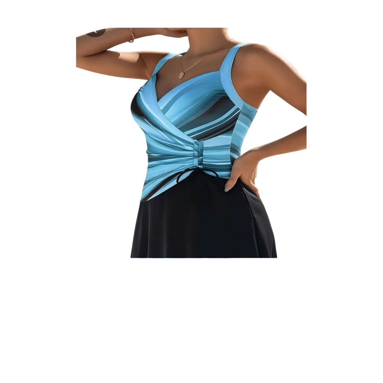 Traje de baño de una pieza par - Swimsuit Bikini Ruched reseña y precio