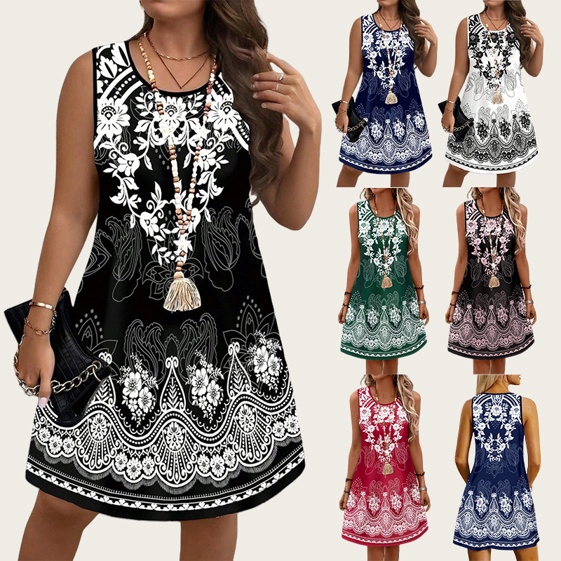 Vestidos Vintage de Estilo Étn - Romper Floral Print reseña y precio