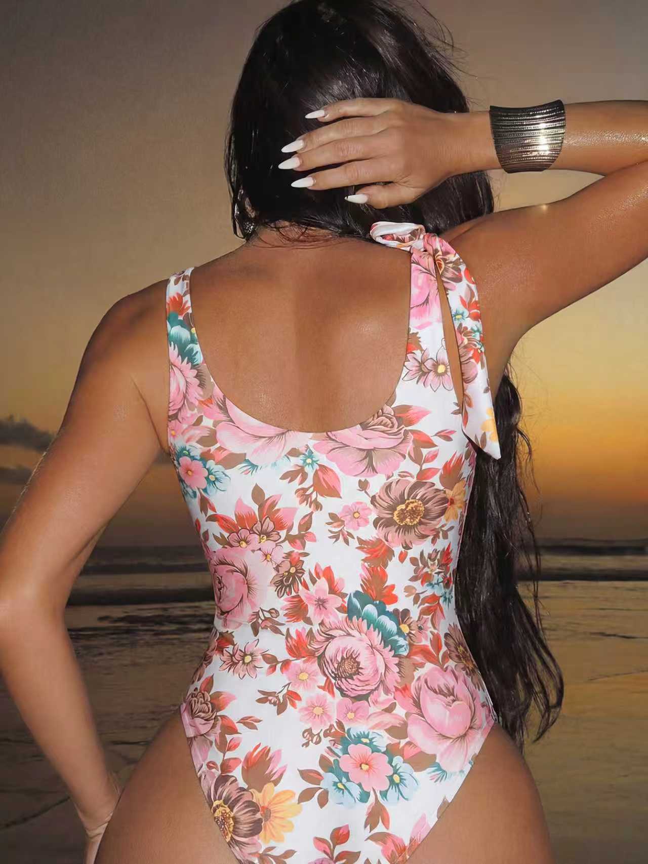 Traje de baño enterizo ajustad - Swimsuit Bikini Ruched reseña y precio