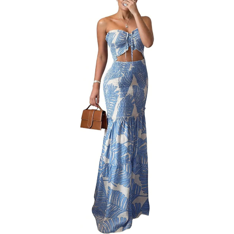 Vestido Maxi Floral de Vacacio - Maxi Dress Halter reseña y precio