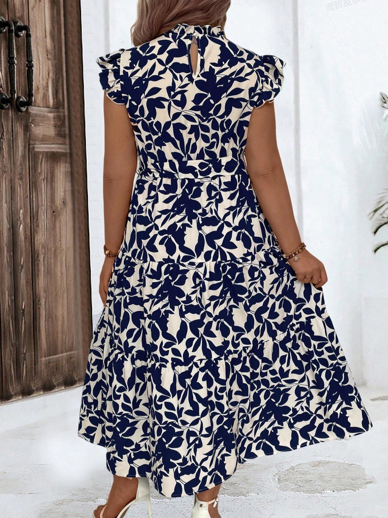 Vestido de talla grande con vo - Romper Floral Print reseña y precio
