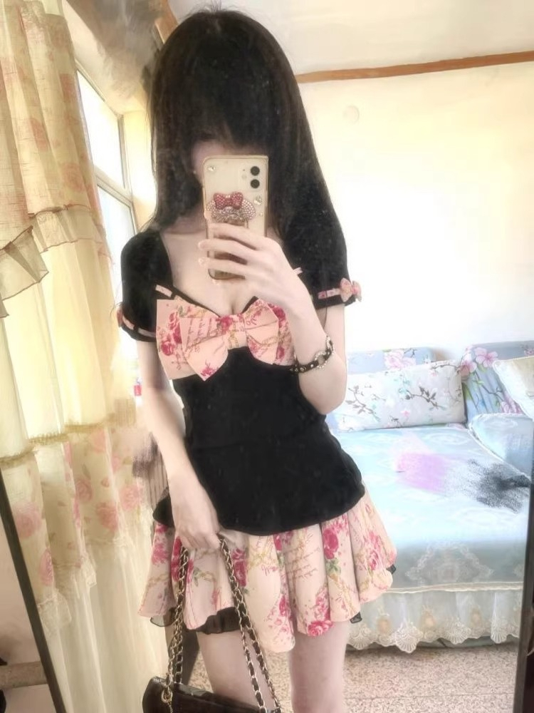 Conjunto de Dos Piezas con Est - Romper Floral Print reseña y precio