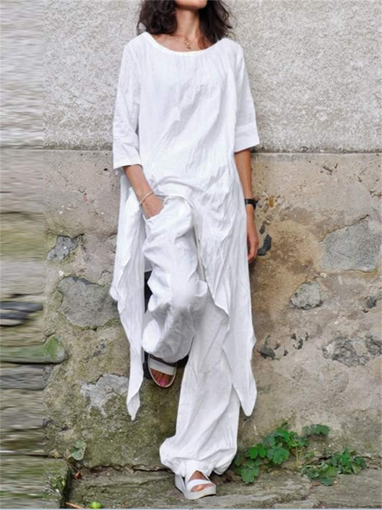 Wmstar-Conjunto de dos piezas  - Linen Pant Wide reseña y precio