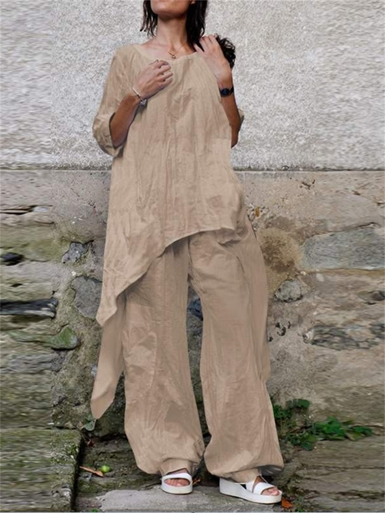 Wmstar-Conjunto de dos piezas  - Linen Pant Wide reseña y precio