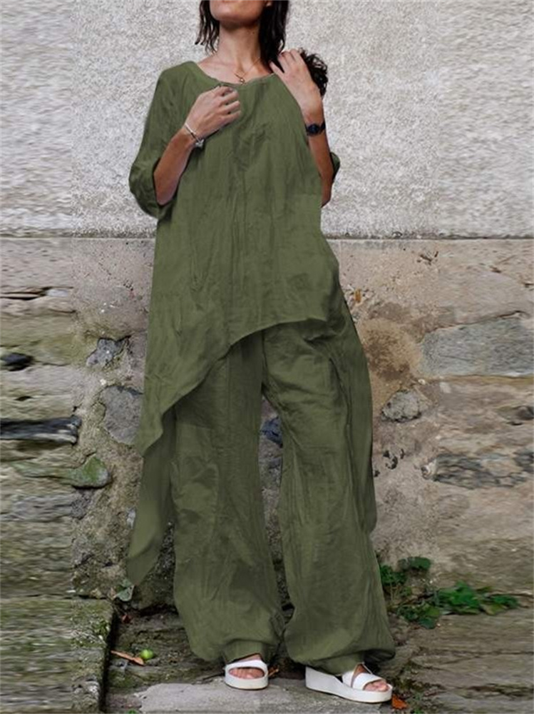 Wmstar-Conjunto de dos piezas  - Linen Pant Wide reseña y precio