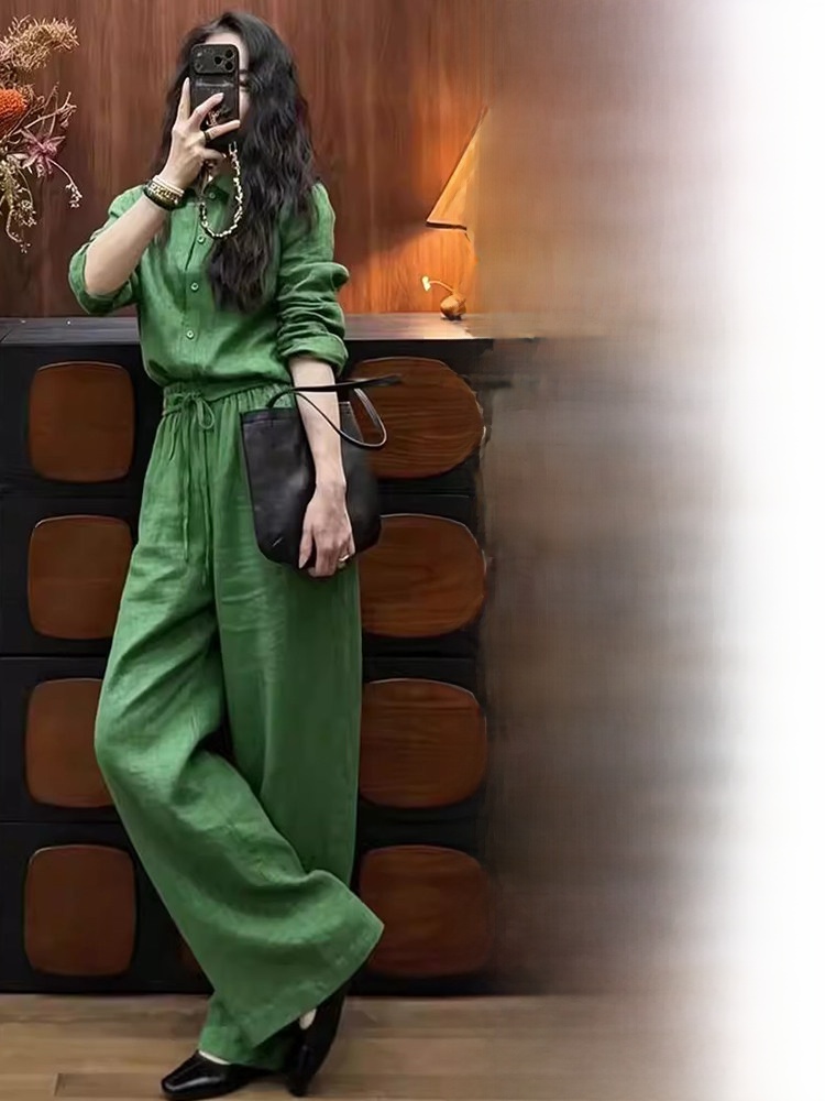 Conjunto de dos piezas de cami - Linen Pant Wide reseña y precio