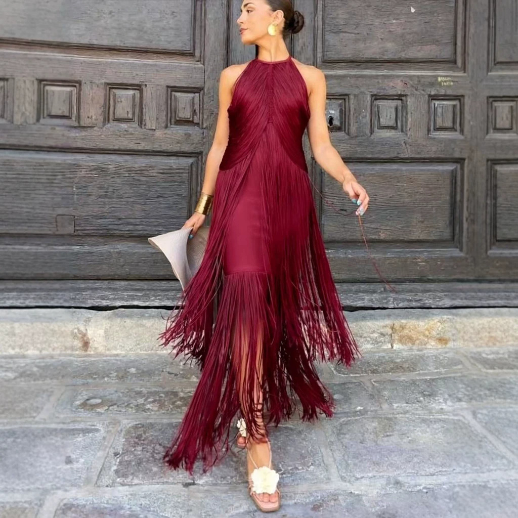 Elegante Vestido Largo Halter  - Maxi Dress Halter reseña y precio